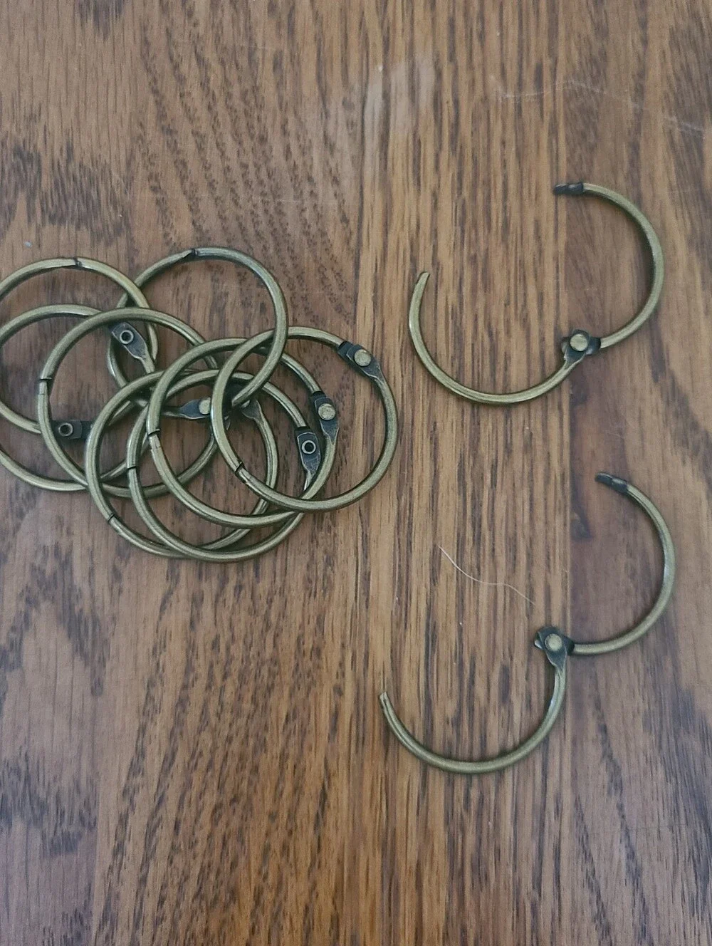 Loose Leaf Book Binder Rings Brushed Nickel, Silver, Gold or Bronze ...Pick One